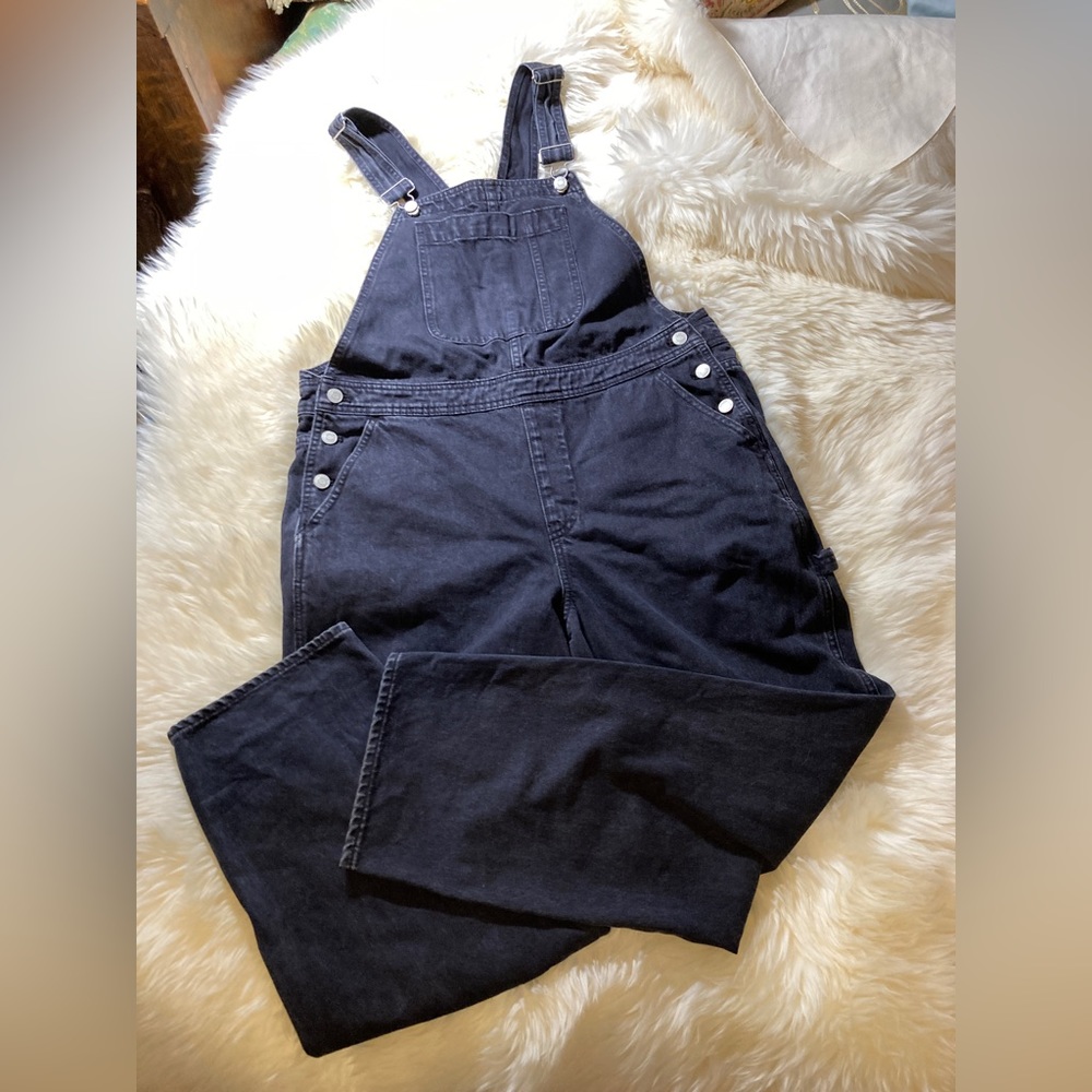 J. Crew Black Denim Overalls Coveralls 100% Cotton NWOT
